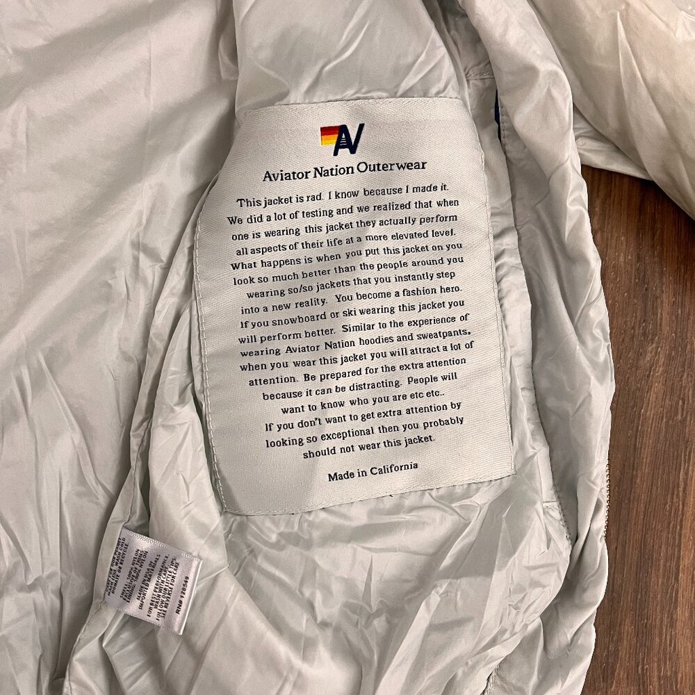 NWOT Aviator Nation 5 Stripe Dresden White Tracksuit Set Sz M - Picture 4 of 16